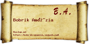 Bobrik Amázia névjegykártya